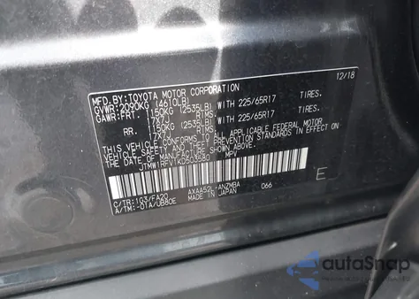 2019 Toyota Rav4 Xle from USA, damaged, VIN JTMW1RFV1KD503580